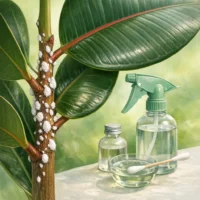 فیکوس الاستیکا به چه آفتهایی حساس است؟